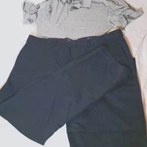 Navy Blue Men's Slacks- Haggar Clothing